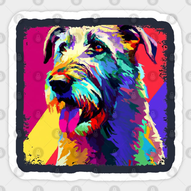 Irish Wolfhound Pop Art - Dog Lover Gifts Sticker by PawPopArt